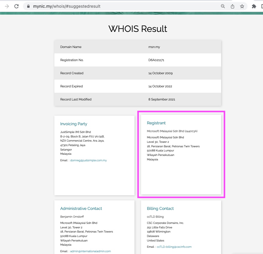 mynic .com.my domain name search